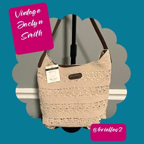 🎠 NEW Vintage Jaclyn Smith Off-White Handbag, New With Tags - Picture 3 of 8